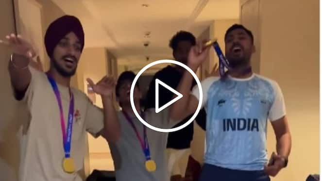 [Watch] Indian Players Celebrate Historic Gold At Asian Games By Singing 'Lehra Do'